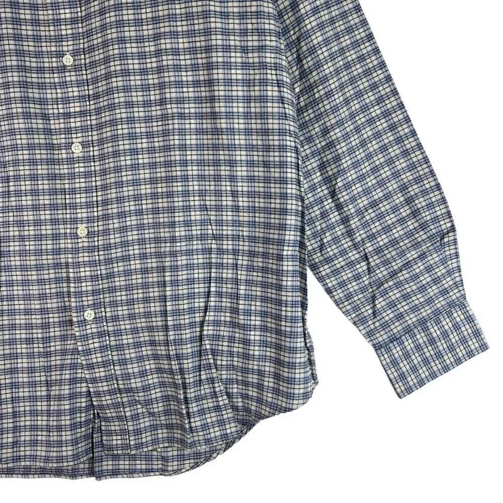 New Polo Ralph Lauren Men US XL Shirt Button Down Long Sleeve Casual White Gray - Picture 10 of 14